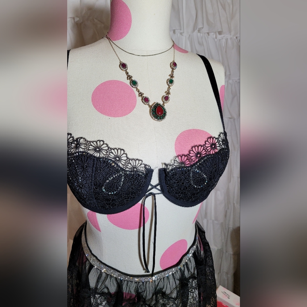 Sterling Silver Red Ruby Emerald Pendant Necklace - image 7